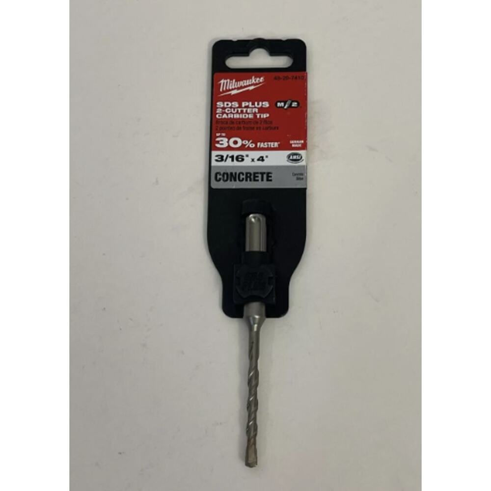 Milwaukee 48-20-7410 SDS-Plus 2-Cutter 3/16" x 4-1/2" Carbide Drill Bit